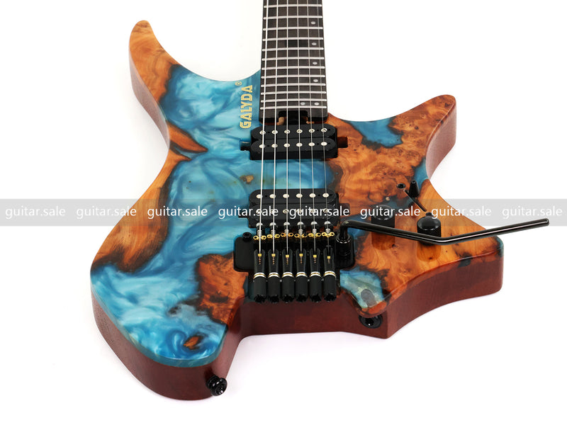 Pango Music 6-String Headless ResinBurl Body Electric Guitar (PTH-087S-06)