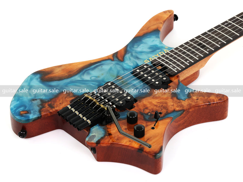 Pango Music 6-String Headless ResinBurl Body Electric Guitar (PTH-087S-06)