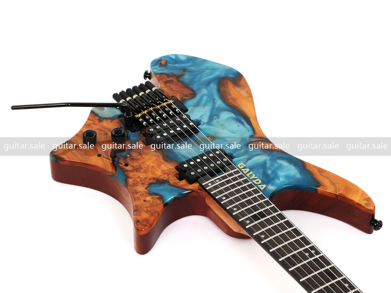 Pango Music 6-String Headless ResinBurl Body Electric Guitar (PTH-087S-06)