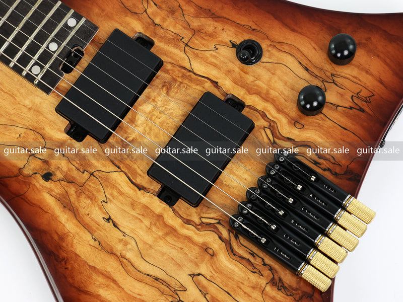 Pango Music Headless Electric Guitar with Spalted Maple Top (PJX-522)