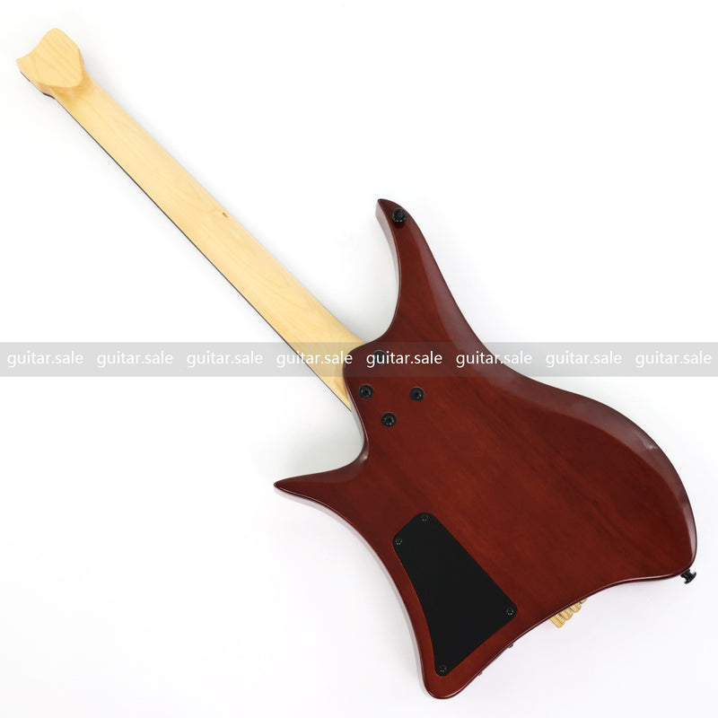 Pango Music Headless Electric Guitar with Spalted Maple Top (PJX-522)
