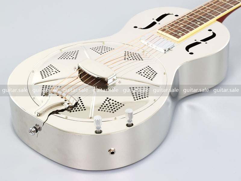 Pango Music Metal Body Single Cone Resonator Electric Guitar (YMZ-201, Limited Edition)