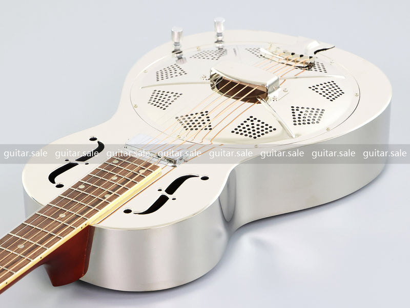 Pango Music Metal Body Single Cone Resonator Electric Guitar (YMZ-201, Limited Edition)