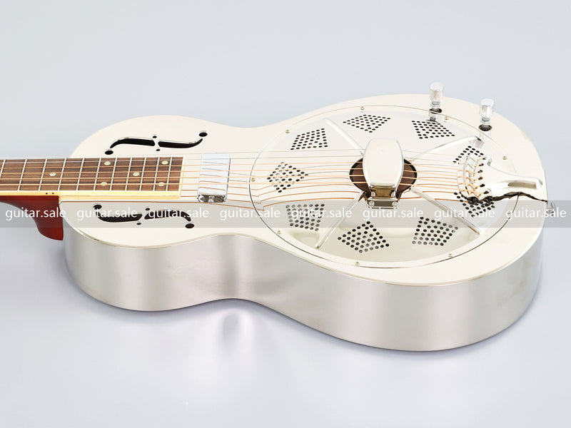 Pango Music Metal Body Single Cone Resonator Electric Guitar (YMZ-201, Limited Edition)