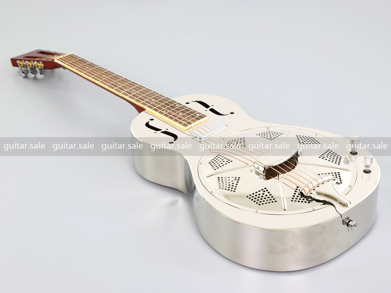 Pango Music Metal Body Single Cone Resonator Electric Guitar (YMZ-201, Limited Edition)