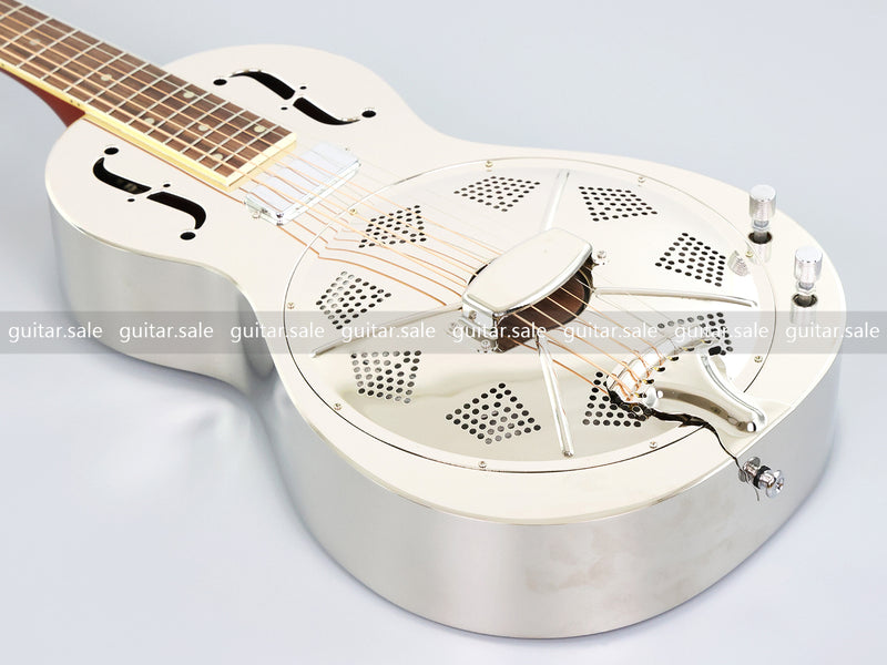 Pango Music Metal Body Single Cone Resonator Electric Guitar (YMZ-201, Limited Edition)