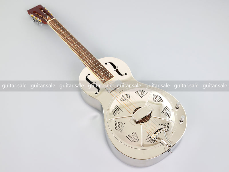 Pango Music Metal Body Single Cone Resonator Electric Guitar (YMZ-201, Limited Edition)