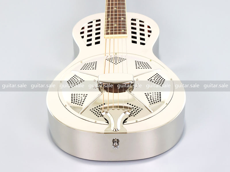 Pango Music Metal Body Single Cone Resonator Electric Guitar (YMZ-263, Limited Edition)