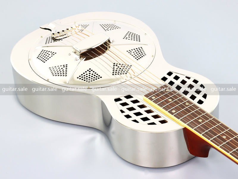 Pango Music Metal Body Single Cone Resonator Electric Guitar (YMZ-263, Limited Edition)