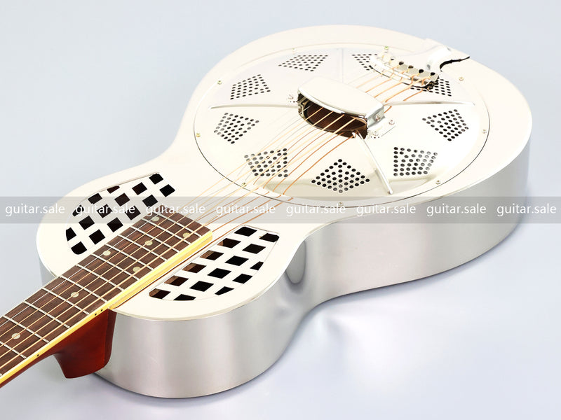 Pango Music Metal Body Single Cone Resonator Electric Guitar (YMZ-278, Limited Edition)