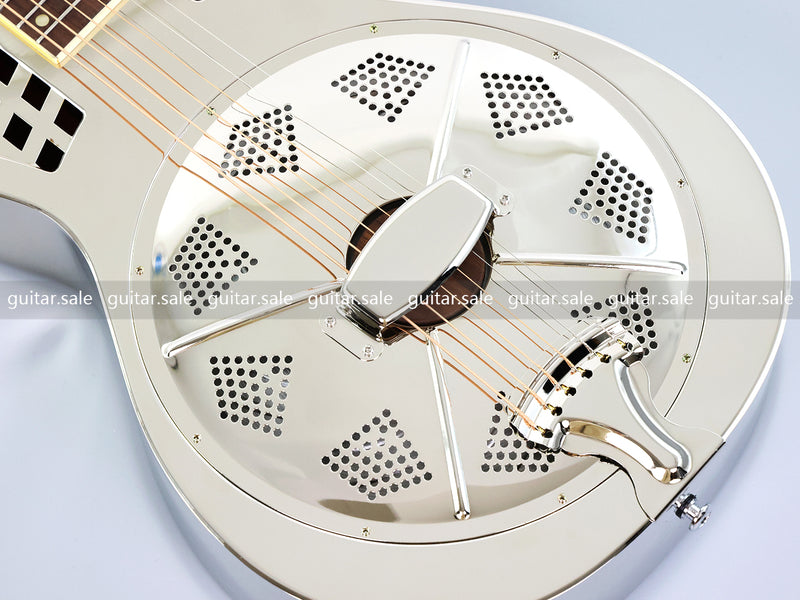 Pango Music Metal Body Single Cone Resonator Electric Guitar (YMZ-278, Limited Edition)