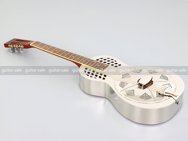 Pango Music Metal Body Single Cone Resonator Electric Guitar (YMZ-278, Limited Edition)