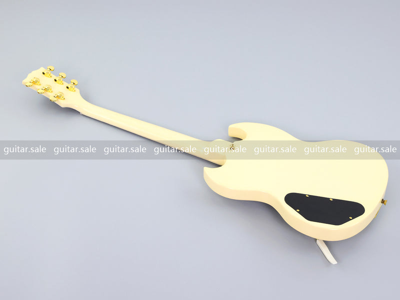 SG Style Electric Guitar with Gold Maestro Vibrola Tailpiece (PHY-528)