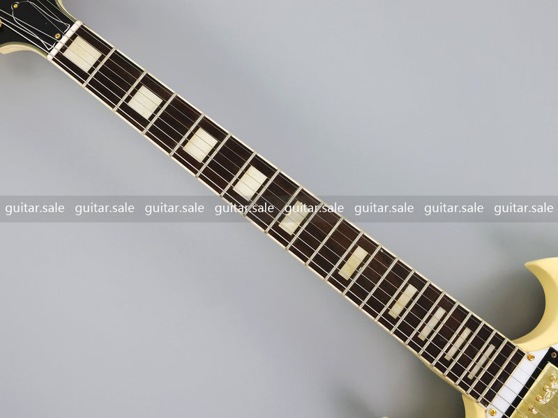 SG Style Electric Guitar with Gold Maestro Vibrola Tailpiece (PHY-528)