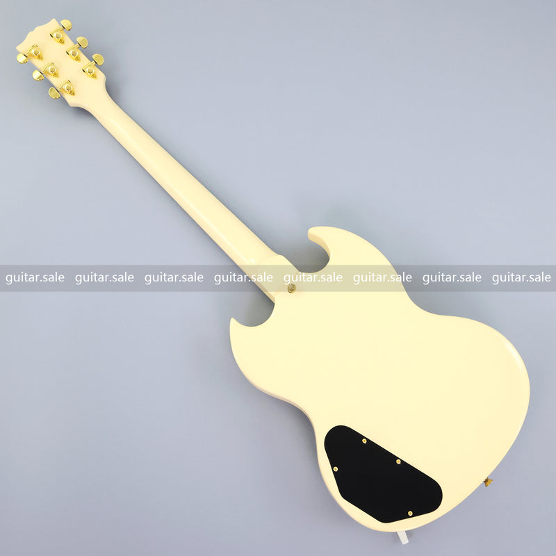 SG Style Electric Guitar with Gold Maestro Vibrola Tailpiece (PHY-528)