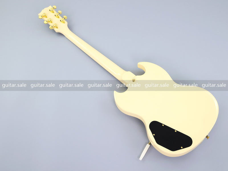 SG Style Electric Guitar with Gold Maestro Vibrola Tailpiece (PHY-528)