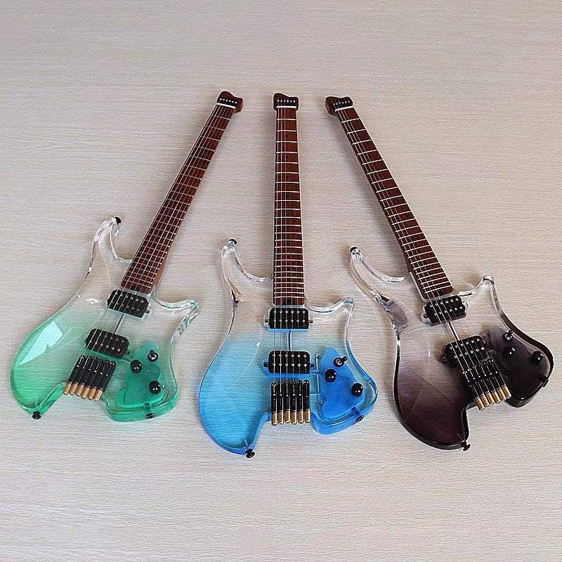 Pango Music Transparent Fade Solid Acrylic Body Headless Electric Guitar (PHG-179)
