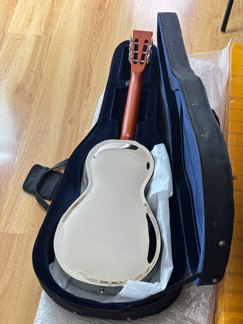 Pango Music Metal Body Single Cone Resonator Electric Guitar (YMZ-278, Limited Edition)