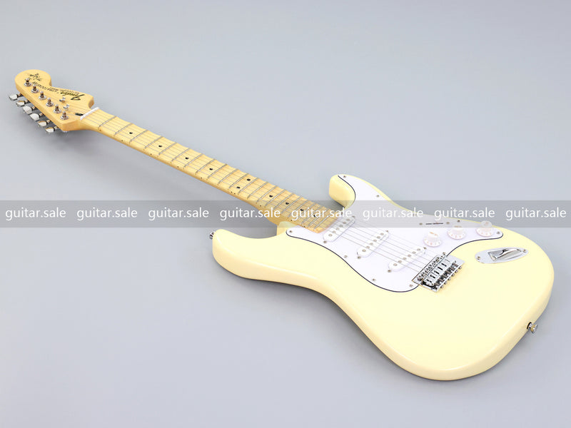 ST Style Cream Color Electric Guitar with Whole Grooved Fretboard (GKS-149, Limited Edition)