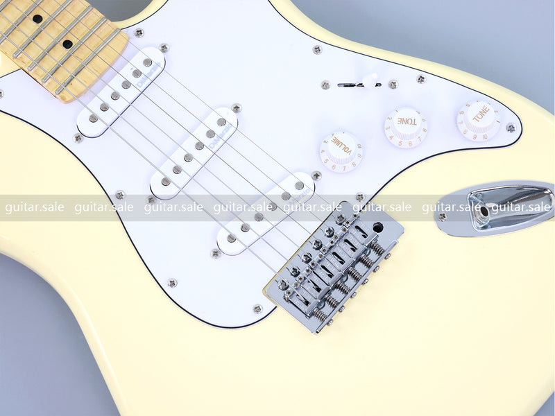 ST Style Cream Color Electric Guitar with Whole Grooved Fretboard (GKS-149, Limited Edition)