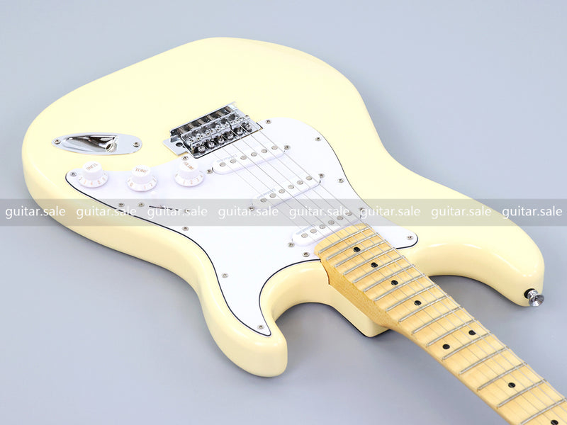 ST Style Cream Color Electric Guitar with Whole Grooved Fretboard (GKS-149, Limited Edition)