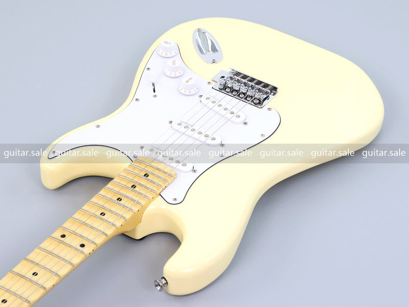 ST Style Cream Color Electric Guitar with Whole Grooved Fretboard (GKS-149, Limited Edition)