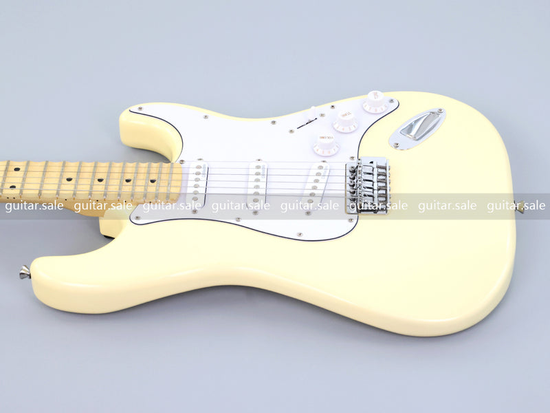ST Style Cream Color Electric Guitar with Whole Grooved Fretboard (GKS-149, Limited Edition)