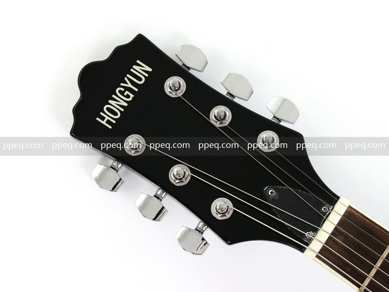 6-String Semi-Hollow Body Electric Guitar with Gloss Orange Sunburst Finish (PHY-119)