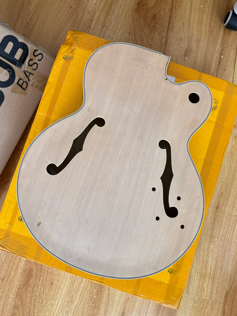 Semi Hollow Unfinished DIY Electric Guitar Body (SHB-176, B Stock)