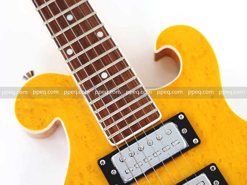 Shorty Solid Body Electric Guitar with AAA Birdseye Maple Veneer (HY-2524)